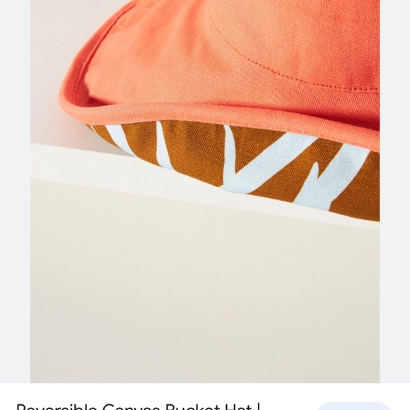 Anthropologie reversible canvas hat new without tags one size - Picture 4 of 11